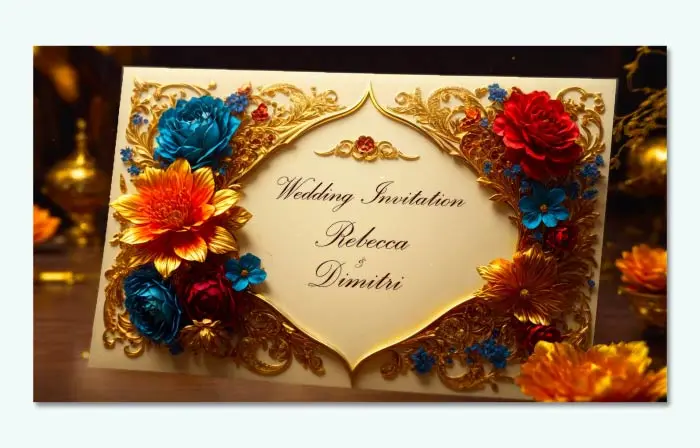 Beautiful 3D Floral Wedding Invitation Slideshow